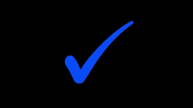Minimal Check Mark Animation Smooth Motion Design, Animated Check Mark Symbol Simple, Sleek, and Stylish
