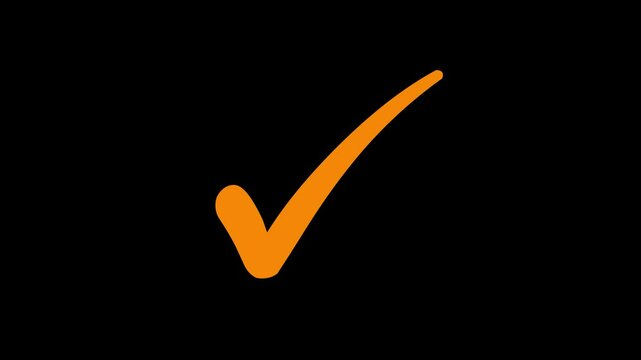 Minimal Check Mark Animation Smooth Motion Design, Animated Check Mark Symbol Simple, Sleek, and Stylish