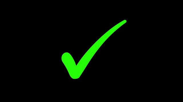 Minimal Check Mark Animation Smooth Motion Design, Animated Check Mark Symbol Simple, Sleek, and Stylish