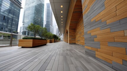 Empty floor space near modern architecture, ideal for urban design or real estate projects - pattern design abstract seamless background