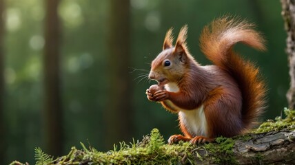 Obraz premium squirrel on a tree