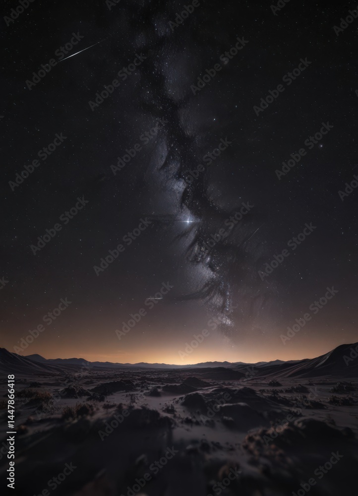 Wall mural infinite stars blaze across a velvet black night sky , cosmic, astrophotography, landscape