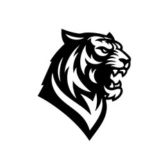 Strong Siberian Tiger Symbol Icon Logo