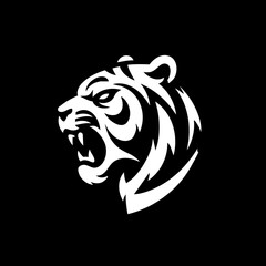 Strong Siberian Tiger Symbol Icon Logo