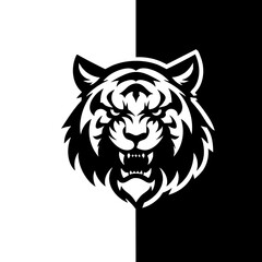 Strong Siberian Tiger Symbol Icon Logo