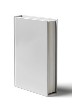 Simple white dummy book cover, minimalistic design, empty and blank.