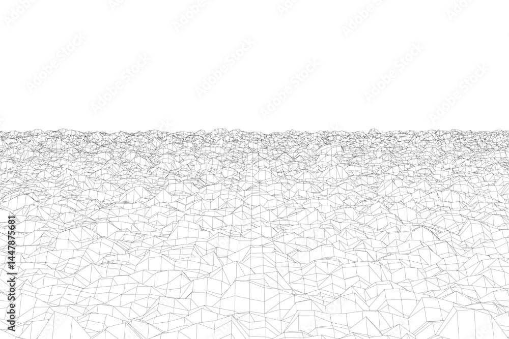 Poster a black and white image of a vast, empty field with no visible objects. the emptiness of the field c