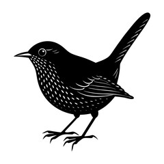 Wren Silhouette vector illustration