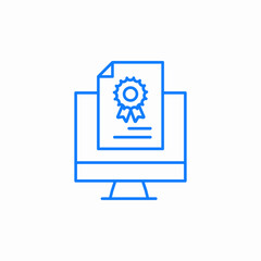 award certificate desktop icon sign vector