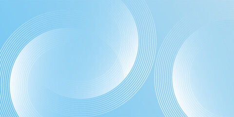 Abstract minimalist banner background, pastel colorful, blue and white gradations. Circle effect style geometric simple art. Vectorr Eps10