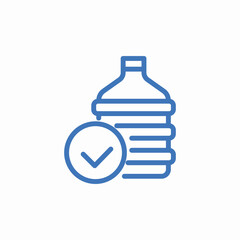bottle verified icon sign vector