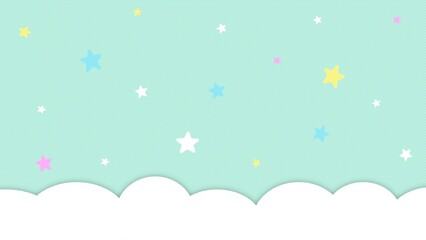 雲と星のキュートな背景