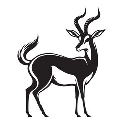 Artistic gazelle silhouette vector crafted for unique brand elements – gazelle silhouette – gazelle vector – gazelle illustration – silhouette of gazelle

