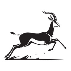 Polished gazelle silhouette vector designed for elegant digital branding – gazelle silhouette – gazelle vector – gazelle illustration – silhouette of gazelle

