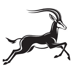 Elegant gazelle silhouette vector designed for refined branding visuals – gazelle silhouette – gazelle vector – gazelle illustration – silhouette of gazelle

