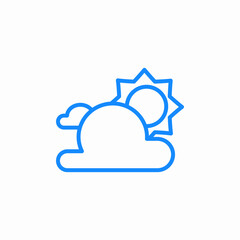 cloudy sunny icon sign vector