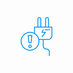 electricity alert icon sign vector