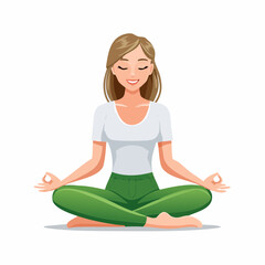 yoga woman vector