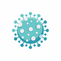 Virus icon in flat vector style
