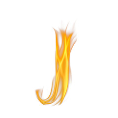 Fire Subtle Flame Letter J Overlay - Realistic Burning Text Effect for Dramatic Designs. Perfect for Action, Sports and Bold Branding Projects. High-Quality Transparent PNG for Dynamic Digital Art.