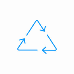 recycling arrows icon sign vector