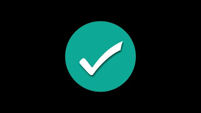 Minimalist Circle Fill Check Mark Animation, Circle Fill Check Mark Animation with Simple Design, Sleek Circle Fill Check Mark Animation