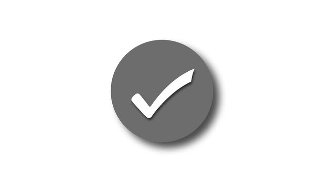 Minimalist Circle Fill Check Mark Animation, Circle Fill Check Mark Animation with Simple Design, Sleek Circle Fill Check Mark Animation