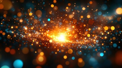 Abstract cosmic explosion of light