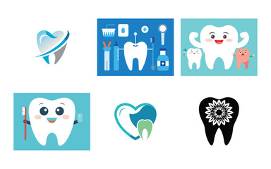 set of tooth icons