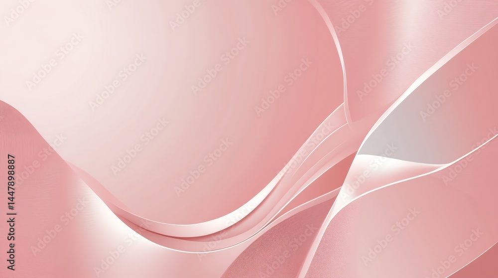 Poster abstract pink gradient background with delicate wavy lines texture