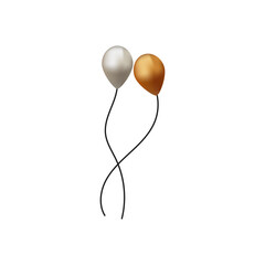 Elegant Gold Grey Balloon