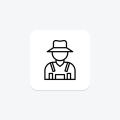 Farmer In Field, vector, pixel perfect, illustrator file