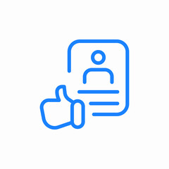 Obraz premium approved profile blue icon sign vector