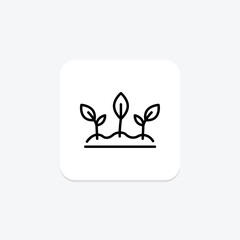 Sprouting Plants, vector, pixel perfect, illustrator file