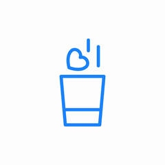 cocktail love icon sign vector