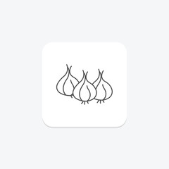 Onion Or Garlic Rows, vector, pixel perfect, illustrator file