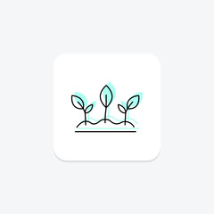 Sprouting Plants, vector, pixel perfect, illustrator file