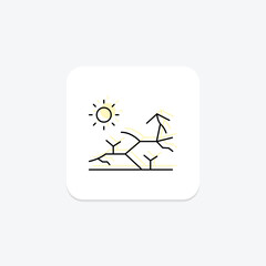 Dry Season Land, vector, pixel perfect, illustrator file