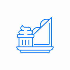 food cupcake plate icon sign vector