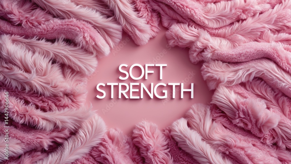 Aufkleber a close-up of pink textured fabric creating a soft yet strong visual impact, evoking a sense of comf
