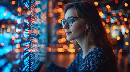 Futuristic digital marketing team exploring buyer personas to optimize SEM campaigns and create compelling content