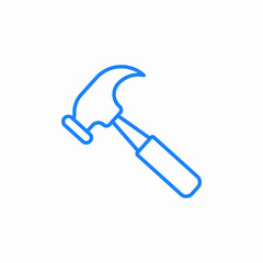 hammer tool icon sign vector