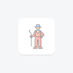 Worker In Farm, vector, pixel perfect, illustrator file