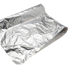 Naklejka premium wrapped crumpled plain aluminum foil sheet