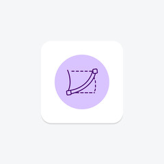Curved Crop Lines, vector, pixel perfect, illustrator file