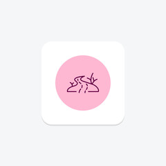 Dirt Path Through Field, vector, pixel perfect, illustrator file