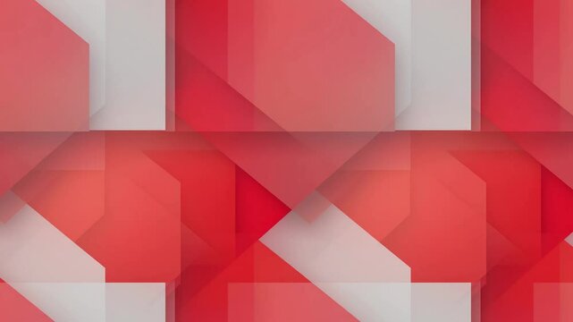 Red Geometric Shapes Looped Animation Background