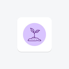 Sprout In Soil, vector, pixel perfect, illustrator file