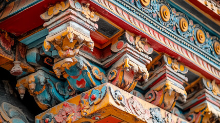 Obraz premium Shree Gha Temple, located in the vibrant Thamel district of Kathmandu, Nepal