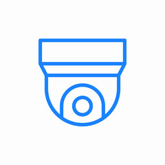 survillance camera blue icon sign vector